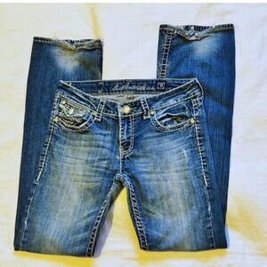 L.A. Idol USA Bootcut Distressed Hem Jeans Size 9